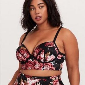 TORRID floral bikini top size 3